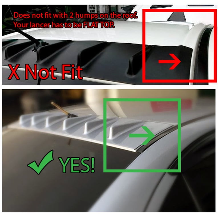 Alerón Generador De Vórtice Para Mitsubishi EVO 7 8 9 | Aletas De Techo Trasero En ABS