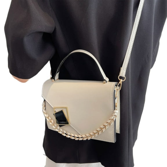 FENOHREFE PU Leather Bag for Women Korean Shoulder Crossbody Bag Small Square Bag Female Simple Handbag