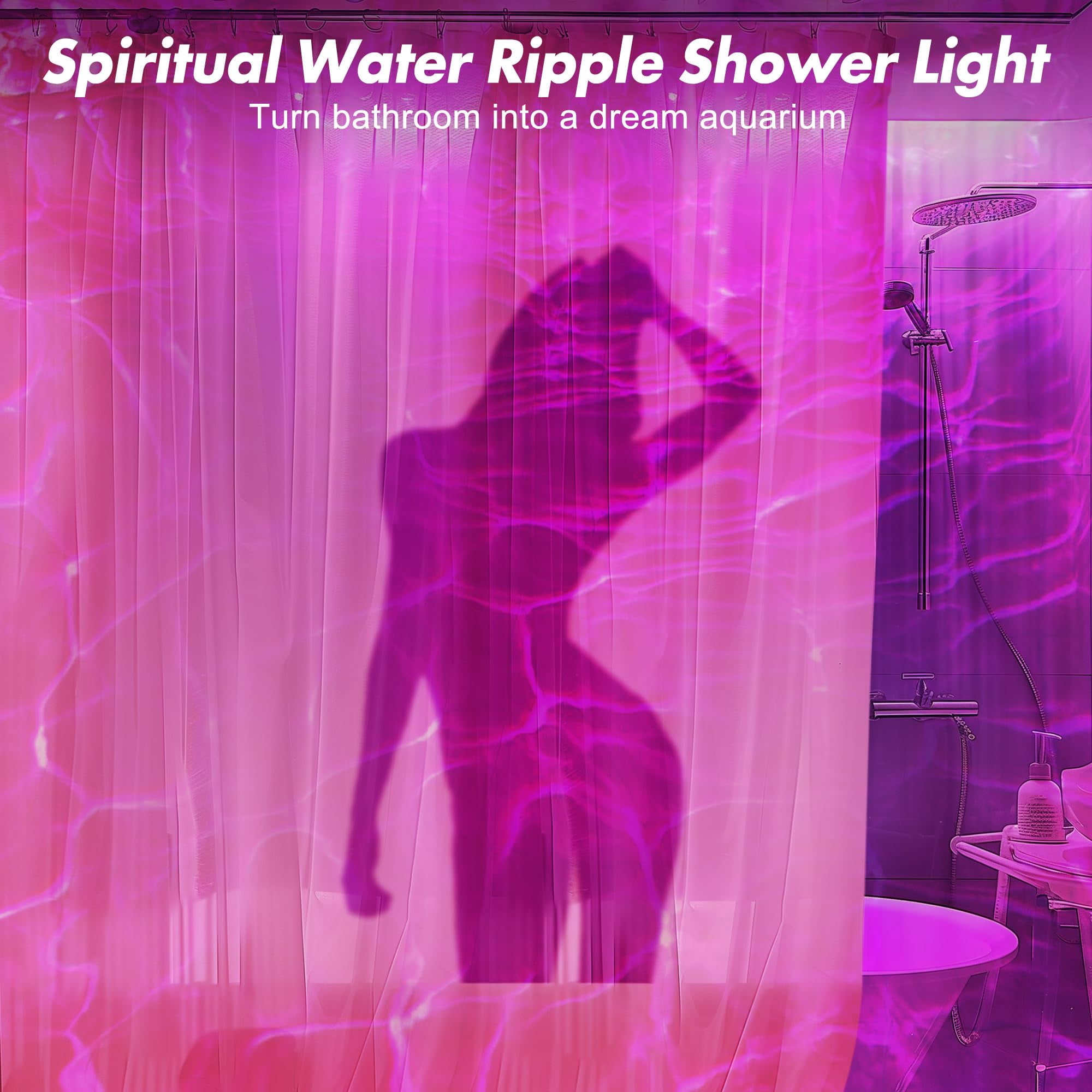 Ocean Wave Projection Lamp, 16 Color RGB Mood Light with Remote, 3D Water Ripple Night Light for Kids Room, Meditation, Yoga, Home Decor(2 Pcs)