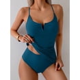 thumbnail image 5 of Trajes de baño Tankini B2prity para mujer Tummy Control Peacock Blue, 5 of 5