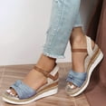 thumbnail image 6 of Mostsola Womens Sandals Summer Espadrilles Platform Wedge Sandals Dressy Ankle Strap Beach Shoes, 6 of 8