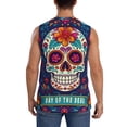 thumbnail image 4 of Lsque Dead Day Party Print Men's Cotton Blend Sleeveless Muscle Shirts (S-3XL)- Moisture Wicking, Odor Protection, UPF 30+,X-Large, 4 of 8