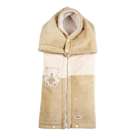 Cobija Costalito Sack Bebé Osito Teddy Chiqui Mundo Chiqui Mundo Teddy; saco para dormir; bordado