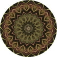 thumbnail image 1 of Ahgly Company Machine Washable Indoor Round Transitional Night Red Area Rugs, 5' Round, 1 of 7