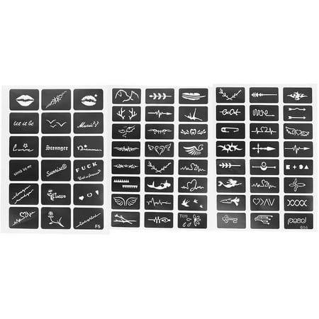 Tattoo Stickers 3 Sheets Temporary Tattoo Stencils Semi Permanent Small Tattoo Stencil Airbrush Temporary Templates Arm Tattoo Stickers Body Sticker Walmart Canada