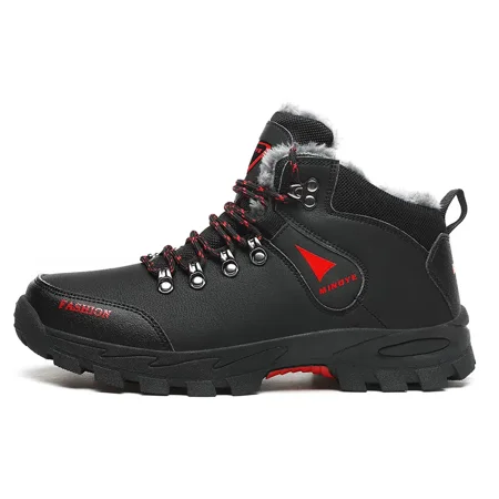 

Yishow-B Men‘s High Top Snow Shoes Lace-up Stripes Warm And Comfortable For Outdoor Hiking Mountaineering