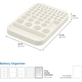 thumbnail image 2 of iDesign Recycled Plastic Divided Battery Organizer Insert, 7.6" x 11.1" x 1", Coconut, 2 of 6