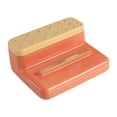 thumbnail image 1 of Organizador de maquillaje, doble capa apilable de gran capacidad, bolsa de cosméticos portátil desmontable, estuche para , anillos, joyas, Naranja, 1 of 9