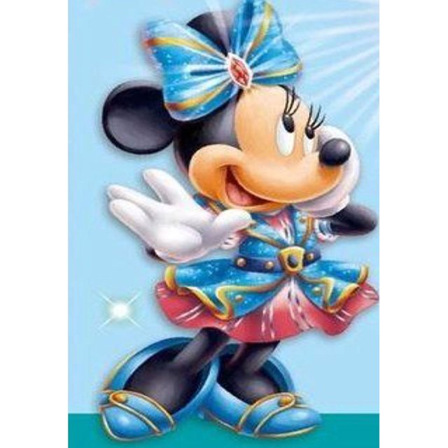 Cuadros Decorativos DIY Pared 5D Pintura Diamante Completo Taladro Redondo Feliz Ratón de Dibujos Animados L1086