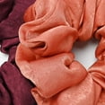 thumbnail image 3 of XL Big Silk Scrunchies Hair Ties for Women - Southwit Oversized Satin Silk Scrunchie Extra Large Jumbo Gigantic Soft Chiffon Cute Scrunchy for Curl Thick Hair 4 Pack (Brown Black), 3 of 5