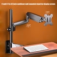 thumbnail image 3 of Adjustable Cantilever Wall Mount For 17 32Inch Monitors Metal Monitor Wall Mount Arm Space Efficient Design, 3 of 9