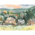 thumbnail image 2 of Calcasola, Stephen 32x25 White Modern Wood Framed Museum Art Print Titled - Valley Farm, 2 of 4