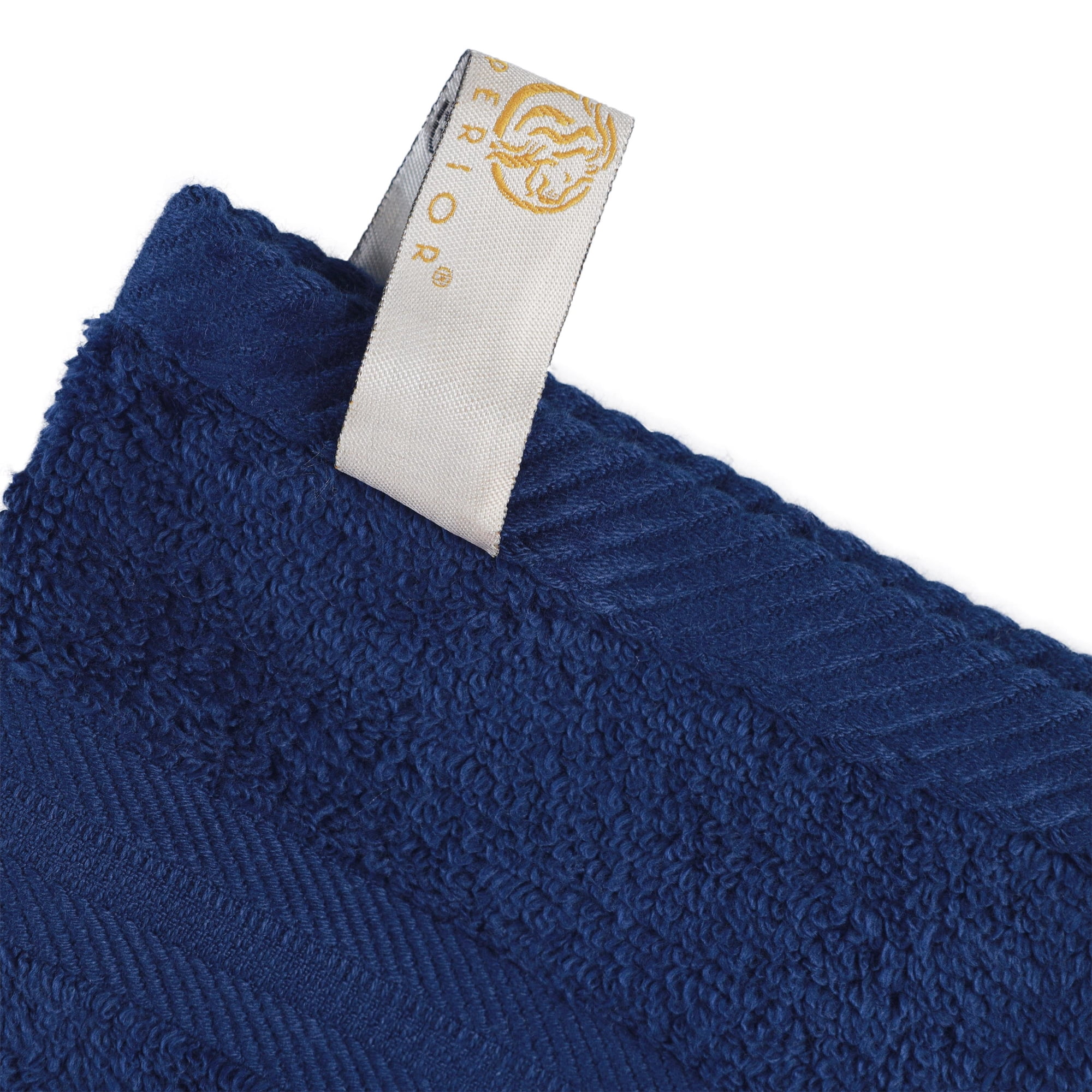 BNM Smart Dry Cotton Bath, Hand, Face Towel Set, Navy Blue