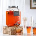 thumbnail image 2 of Dispensador de bebidas de vidrio de 2 galones, grifo y tapa de acero inoxidable 18/8 - Dispensadores de bebidas de vidrio para fiestas - Dispensadores de bebidas en frasco de vidrio con tapas -, 2 of 8