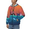 thumbnail image 3 of Naloa Lighthouse and Whale Men’s Hoodies, Zip up Hoodie, Sweatshirts,Hoodies for Men Sizes S-3XL-X-Large, 3 of 5