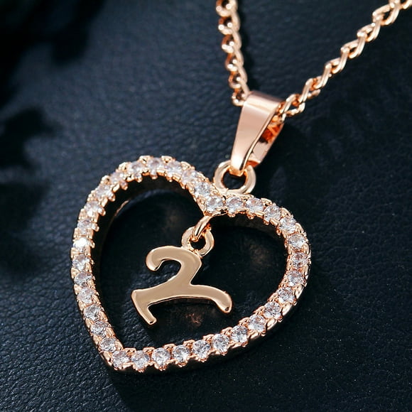 Latrodar Fashion Women Gift 26 English Letter Name Chain Pendant Necklaces Jewelry Good Friday Sister Birthday Gifts