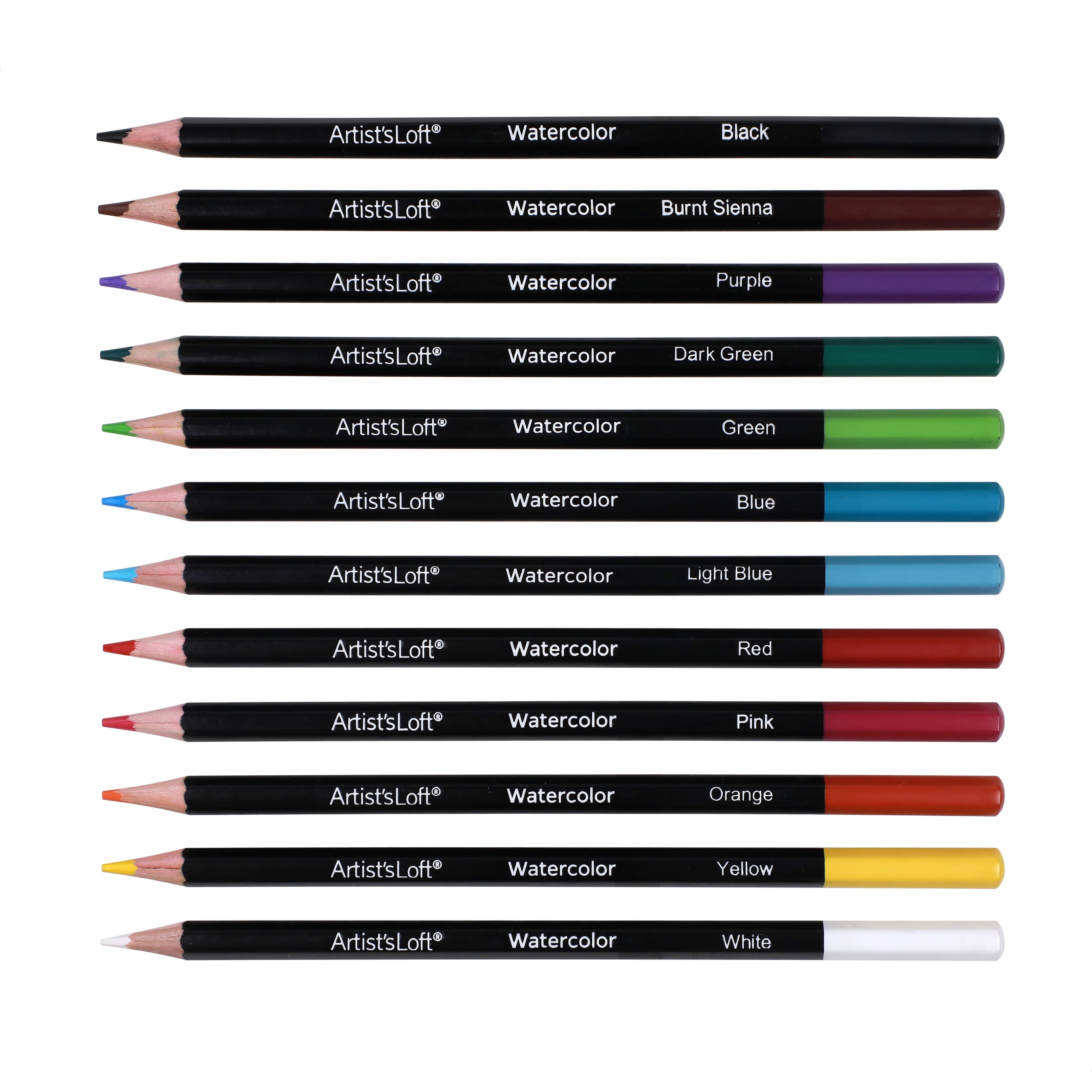 Everyday Drawing Set with Case by Artist's Loft - Includes Watercolor Pencils - Oil Pastels - Graphite Sticks - and Erasers - 1 Set