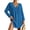 Royal Blue, variant on Women Swimsuit Cover up Shirt V Neck long 3/4 sleeve Bathing Suit Cover Summer Beachwear Sun Protection Blouse
