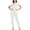 White, variant on Hvogkswy Scrubs for Women Set Stretch Soft Short Sleeve Top and Tapered Work Pants Solid Lightweight Breathable Nurse Uniform Scrub Sets