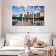 thumbnail image 2 of Elephant Stock Austin Footbridge Skyline Wall Art - Horizontal Multi Panel Canvas - Living Room Wall Decor - City Multi Panel - Gray And Beige Decor - 45" x 28", 2 of 8