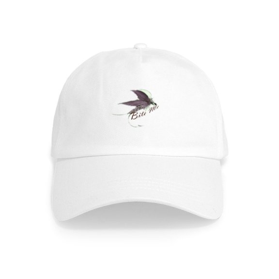 CafePress - Montana Trout Fishing Cap BITE ME - Adjustable 100% Brushed Unisex Casual Cotton Baseball Cap, Beige, 1