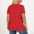 thumbnail image 6 of Gamivast Pleated Blouses for Women Plus Size Short Sleeve Scoop Neck Casual Tunic Tops Solid Color Loose Fit Flowy Shirts Lightweight Comfortable Summer Wear for Leggings Size L-XXXXL, 6 of 6