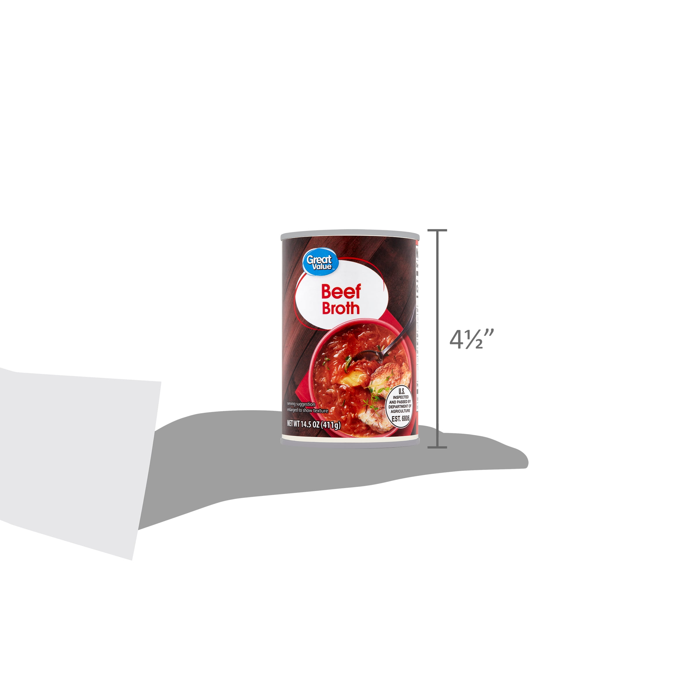 Great Value Beef Broth, 14.5 oz (Shelf-Stable)