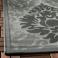 thumbnail image 3 of SAFAVIEH Courtyard Jennifer Damask Indoor/Outdoor Area Rug, Light Grey/Anthracite, 8' x 11', 3 of 6