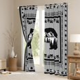 thumbnail image 3 of Feelyou Western Jungle Bear Black Out Curtains, Grey Triangle Aztec Curtains Pack of 2 (42x63 Each), Woodland Wildlife Animal Bedroom Curtains, Blackout Curtains Bedroom Decor, 3 of 6