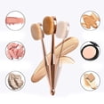 thumbnail image 3 of Set de brochas ovaladas para maquillaje HUOGUO Mermaid Foundation, 3 of 5