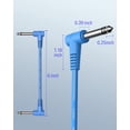 thumbnail image 2 of Cable de conexión Donner, paquete de 6 unidades, 15 cm, TS 1/4, en ángulo recto, color, 2 of 7
