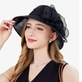 thumbnail image 4 of Tea Party Hat Easter Womens Summer Dress Hat Wide Leaf Flower Bridal Shower Hat Sun Hats Beach Hat, 4 of 7