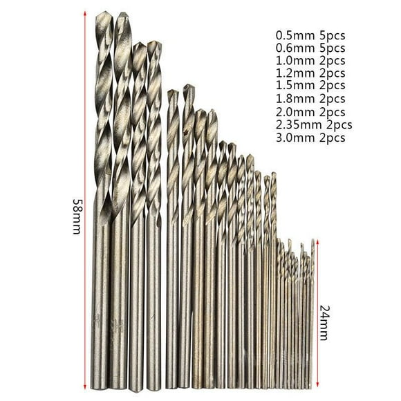 25PCS Hss Micro Twist Drill Bit Set 0.5mm~3mm High Speed Steel Pcb Mini Drill Jewelry Tools For Dremel Bit