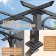 thumbnail image 3 of Zimtown Outdoor Retractable Pergola 10' X 10' with Sun Shade Canopy Patio Metal Shelter  6 Beams, 3 of 6