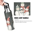 thumbnail image 4 of Yayeee 20oz Insulated Water Bottle Double Wall Stainless Steel with Flip Straw Lid, Snowman Family, 4 of 7