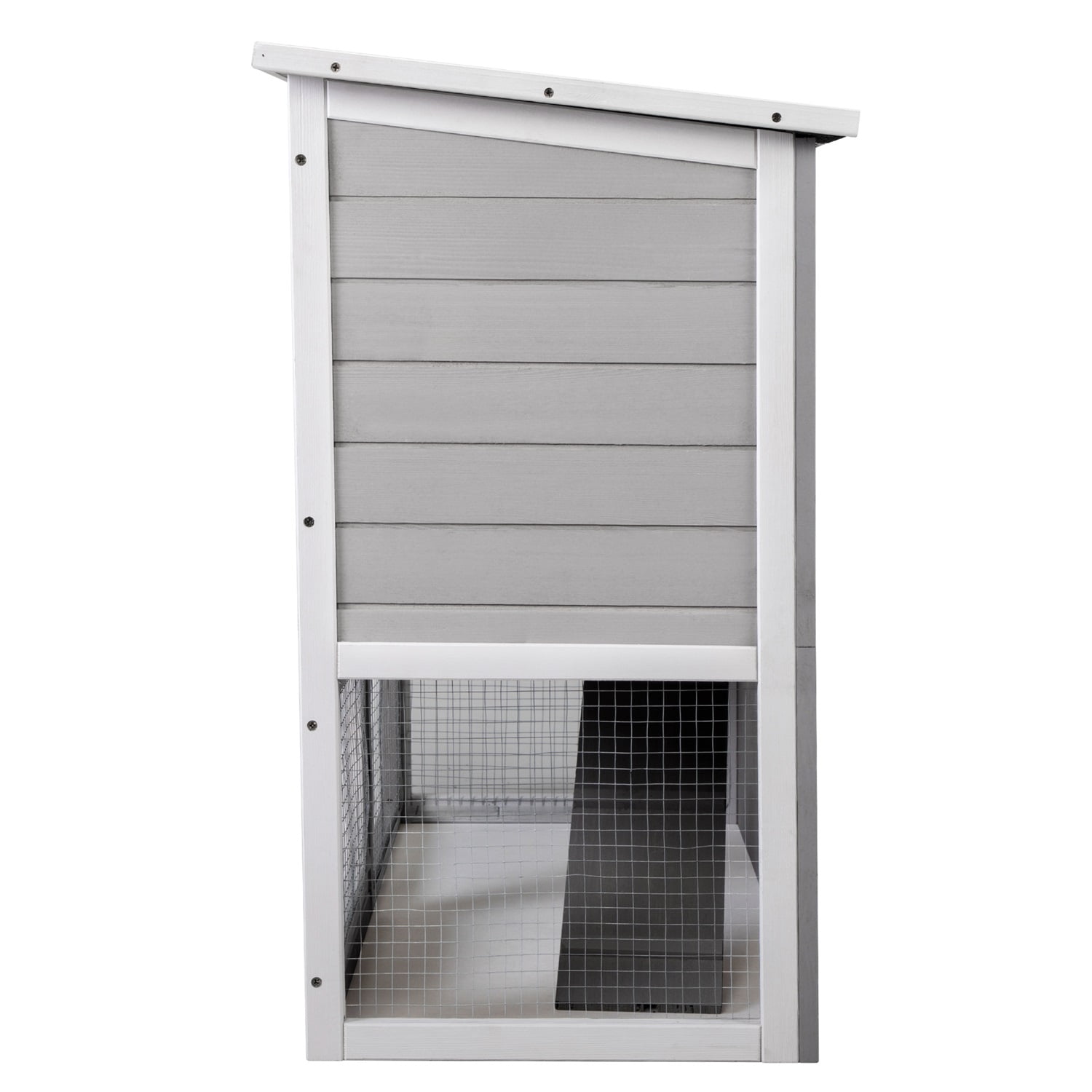 Pefilos 35" Indoor/Outdoor Rabbit Bunny Hutch for Multiple Small Pets Wooden Bunny Cage, Pet Hutches with Removable Tray Guinea Pig Hutch, Two Story Walking Chicken Coop, Gray Pefilos 35" Indoor/Outdoor Rabbit Bunny Hutch for Multiple Small Pets Wooden Bunny Cage, Pet Hutches with Removable Tray Guinea Pig Hutch, Two Story Walking Chicken Coop, Gray