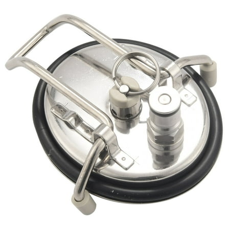 

Replacement Stainless Steel Carbonation Keg Lid Home Brew Beer Making Tool with 0.5 Diffusion Stone and Beer Line