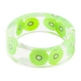 thumbnail image 2 of Latrodar Cute Acrylic Resin Rings Colorful Suer Knuckle Transparent Rings Green, 2 of 2