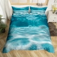 thumbnail image 2 of Erosebridal Coastal Underwater World Comforter Cover King, Sea Water Bedding King Size, Marine Theme Bedroom Decoration, Reversible 3 Pieces (No Comforter), 2 of 7