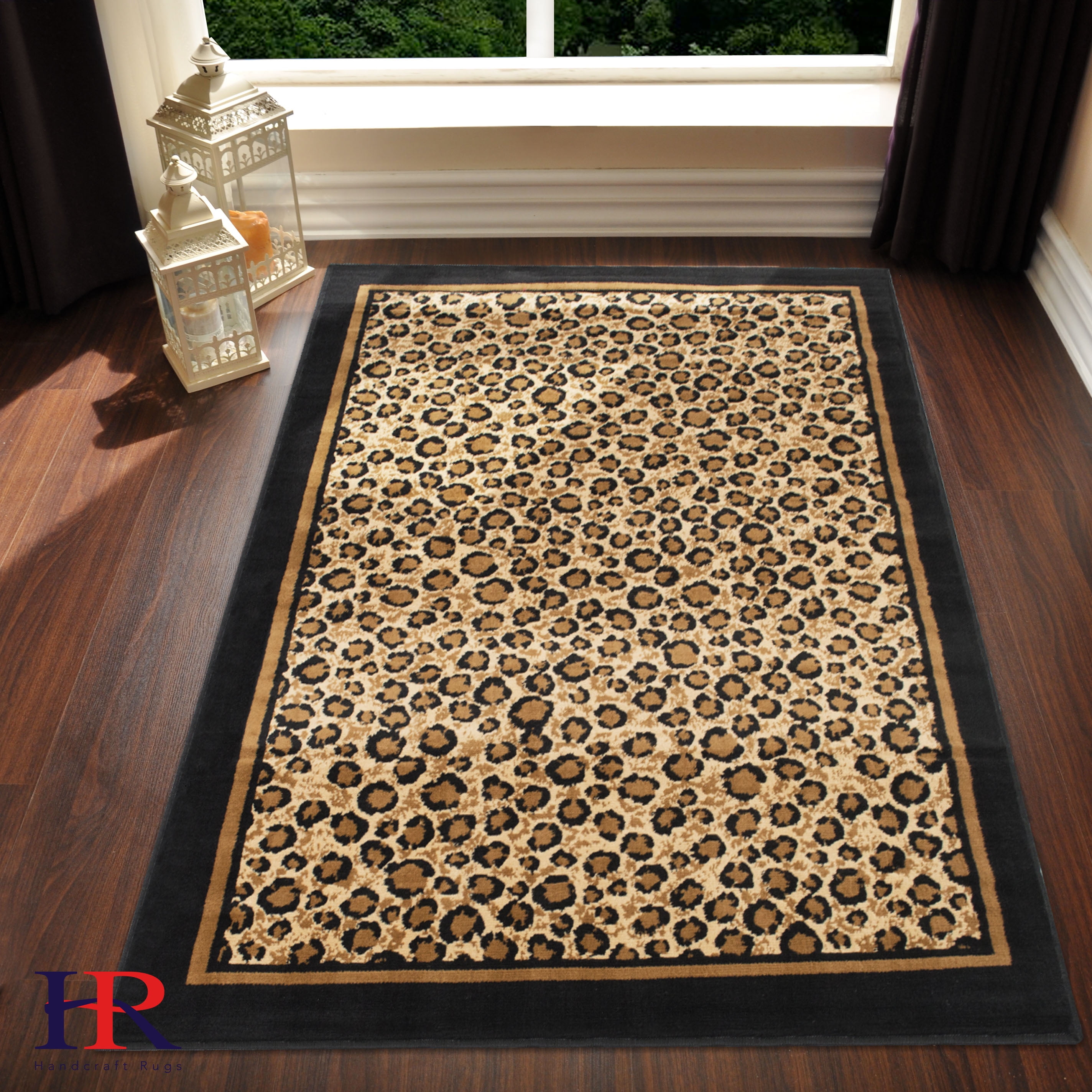 Handcraft RugsAnimal Print Rugs for cabin and lodge Leopard Skin with