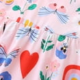 thumbnail image 6 of Baozhu Toddler Kids Girl Clothes Cotton Casual Cartoon Print Short Sleeve Dresses,2-7 Years, 6 of 10