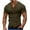 Army Green, variant on Athletic Shirts for Men Henley Short Sleeve Muscle Tees, S