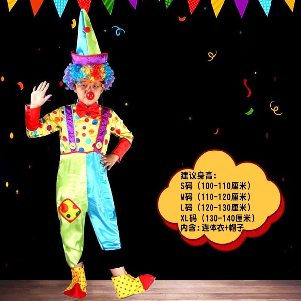 Disfraz de Halloween ropa de payaso divertido traje de rendimiento mágico de Navidad conjunto de disfraces del Día de los niños