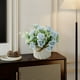 thumbnail image 4 of Artificial Silk Rose Bouquet Arrangement with Ceramic Pot Home Office Wedding Table Centerpiece Decoration 1 Piece, 4 of 6