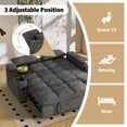 thumbnail image 5 of Aukfa 65"W Convertible 3-in-1 Sofa Bed with Storage, Queen Chenille Sleeper Couch with USB/Type-C Ports & Rotating Side Table,Gray, 5 of 9