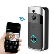Suzicca Wirelessly Smart Doorbell 720P Camera WiFi Visual Video Phone Door Bell 2-way Audio Video Doorbell Support Infrared Night View PIR Motion Sensor Android IOS APP Remote Control