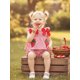 thumbnail image 5 of Conjunto de verano para bebé niña pequeña: top sin mangas y shorts con estampado de fresas, bordado, cuadros, lazos y volantes., 5 of 9