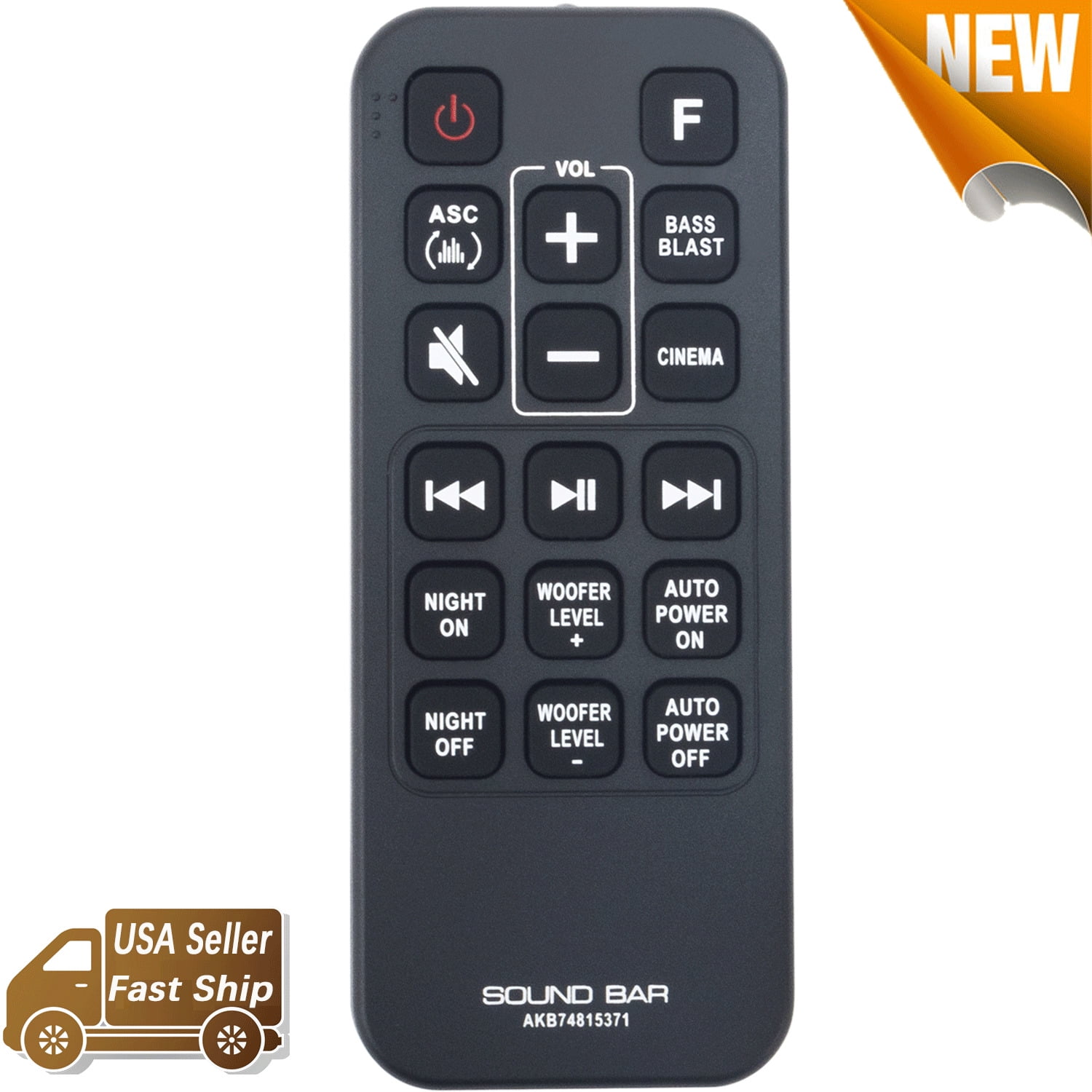AKB74815371 Replace Soundbar Remote Control for LG Sound Bar SJ3 SJ4