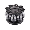 thumbnail image 2 of Kearding Soporte para latas de especias con 8/16 botellas, suministros de cocina resistentes de acero inoxidable, soporte giratorio de 360 Organizadores de utensilios de cocina Tipo 1, 2 of 6