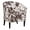 Brown-Cow Print, variant on Riverbay Furniture Faux Leather Barrel Accent Chair in Black